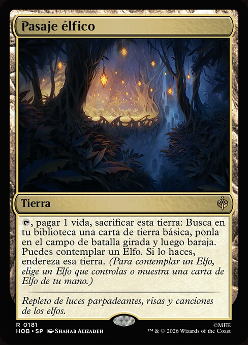 Passage elfe (Elven Passage) - The Hobbit (#181) - Illustrated by Shahab Alizadeh - Magic: The Gathering Card