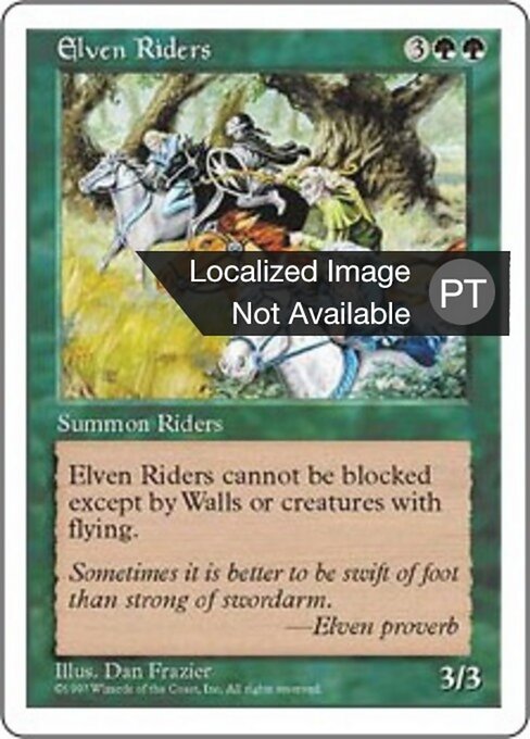 Cavalieri Elfici (Elven Riders) - Fourth Edition (#242) - Illustrated by Melissa A. Benson - Magic: The Gathering Card
