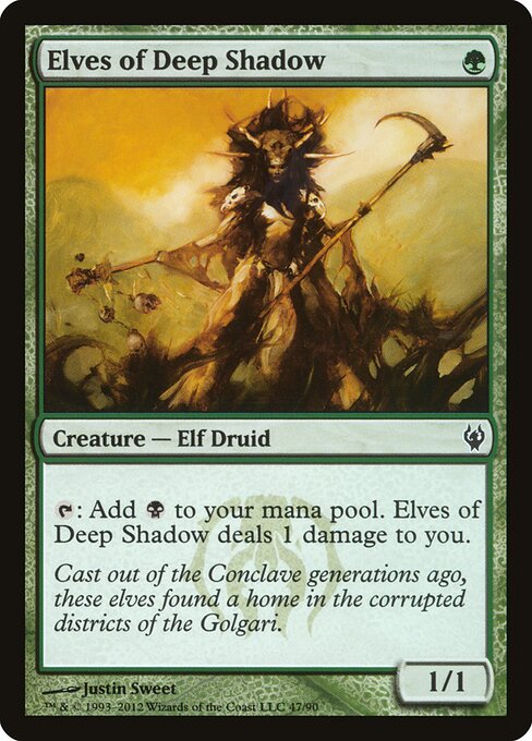 Elves of Deep Shadow - Duel Decks: Izzet vs. Golgari Magic card