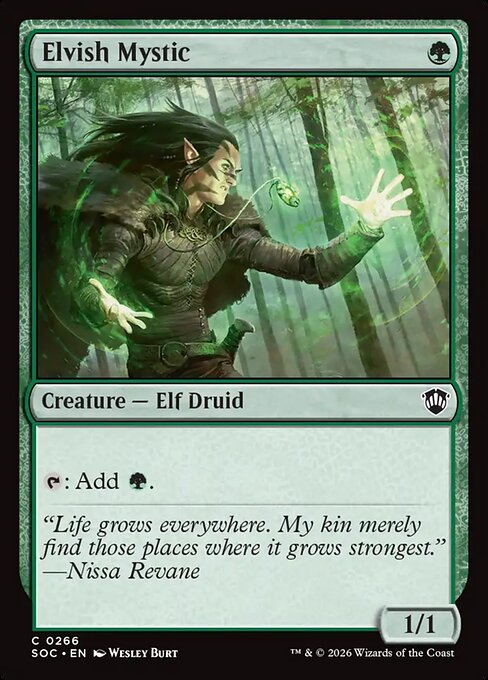 Elvish Mystic - Secrets of Strixhaven Commander Magic card
