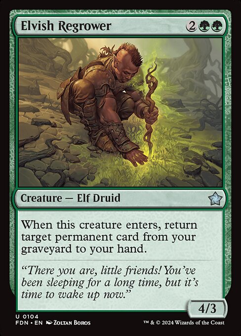 Elvish Regrower - Foundations Magic card