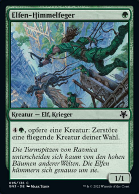 Barrecielos élfico (Elvish Skysweeper) - Ravnica: City of Guilds (#162) - Illustrated by Mark Tedin - Magic: The Gathering Card
