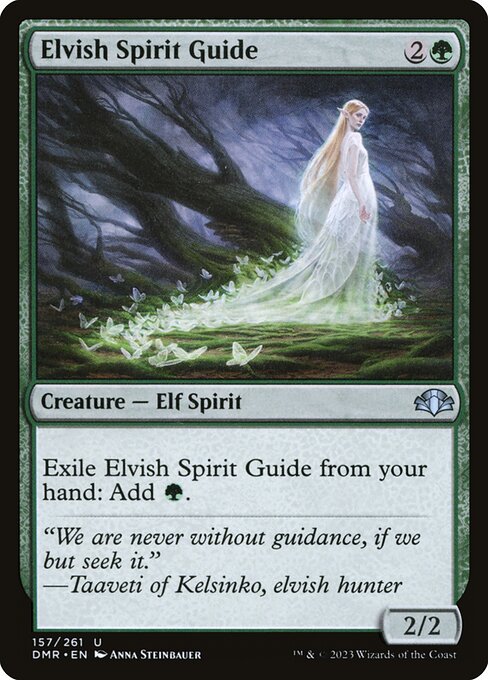 Elvish Spirit Guide - Dominaria Remastered (#157) - Illustrated by Anna Steinbauer - Magic: The Gathering Card