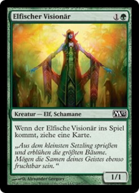 エルフの幻想家 (Elvish Visionary) - Magic 2010 (#178) - Illustrated by D. Alexander Gregory - Magic: The Gathering Card