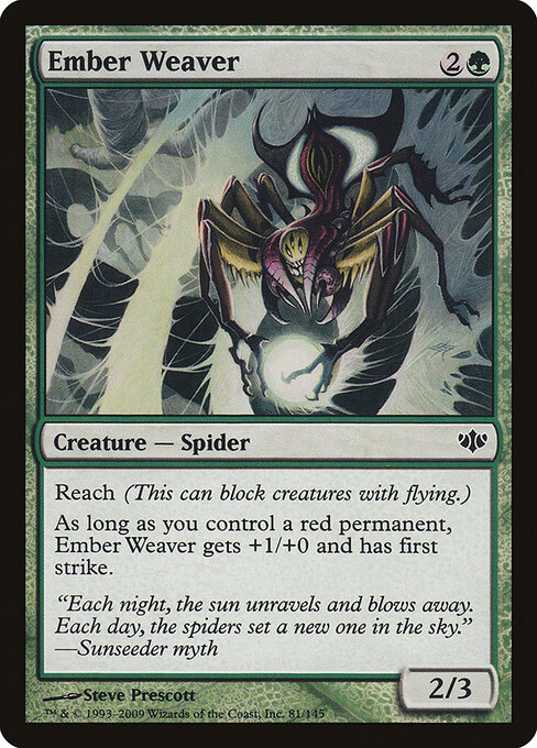 Ember Weaver - Conflux (#81) - Illustrated by Steve Prescott - Magic: The Gathering Card