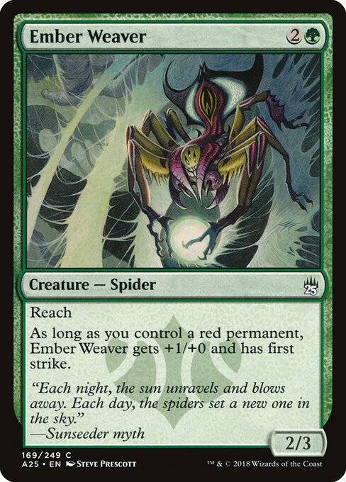 Ember Weaver - Masters 25 (#169) - Illustrated by Steve Prescott - Magic: The Gathering Card