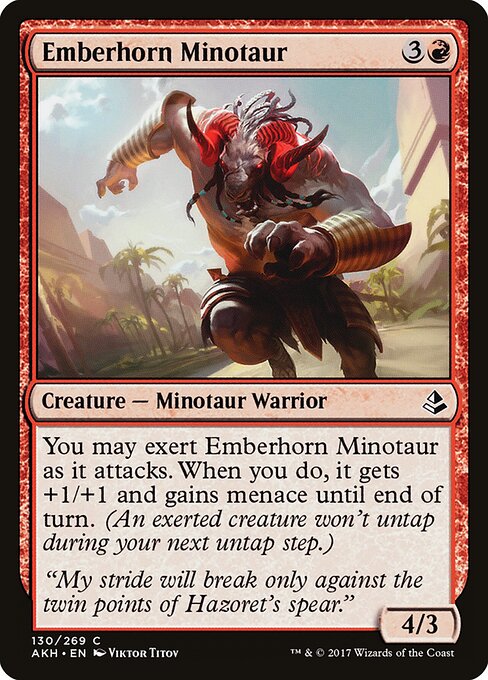 Emberhorn Minotaur - Amonkhet Magic card