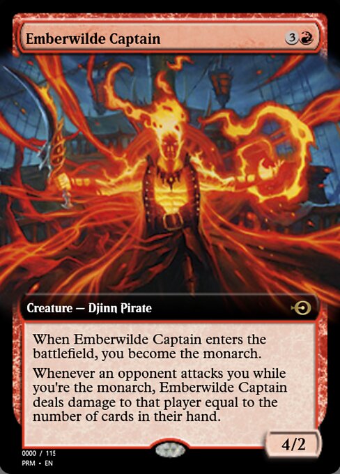 エンバーワイルドの隊長 (Emberwilde Captain) - Commander Legends (#664) - Illustrated by Tyler Walpole - Magic: The Gathering Card