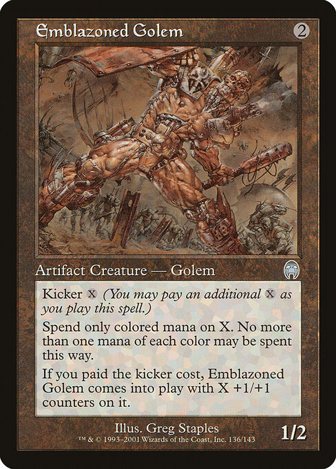 Emblazoned Golem - Apocalypse Magic card