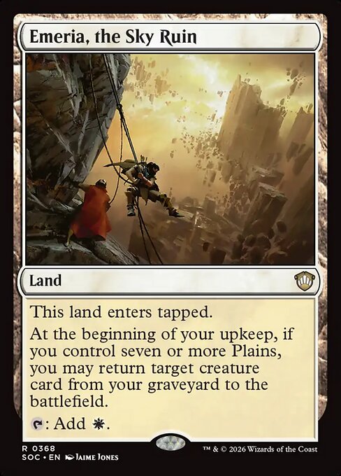 Emeria, the Sky Ruin - Secrets of Strixhaven Commander Magic card