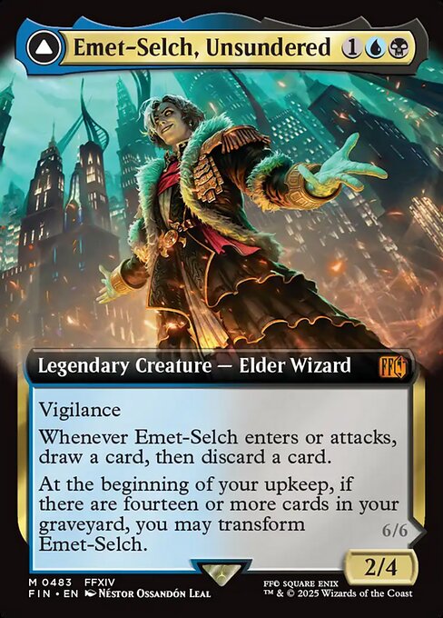 Emet-Selch, Unsundered // Hades, Sorcerer of Eld - Final Fantasy (#483) - Illustrated by Néstor Ossandón Leal - Magic: The Gathering Card