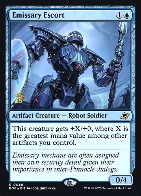 Emissary Escort - Edge of Eternities Promos (#56s) - Illustrated by Igor Grechanyi - Magic: The Gathering Card