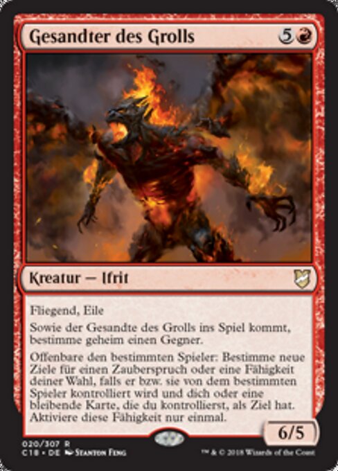 Emisario de rencores (Emissary of Grudges) - Commander 2018 (#20) - Illustrated by Stanton Feng - Magic: The Gathering Card