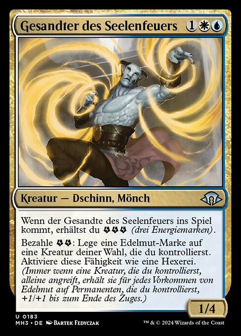 魂火密使 (Emissary of Soulfire) - Modern Horizons 3 (#183) - Illustrated by Bartek Fedyczak - Magic: The Gathering Card