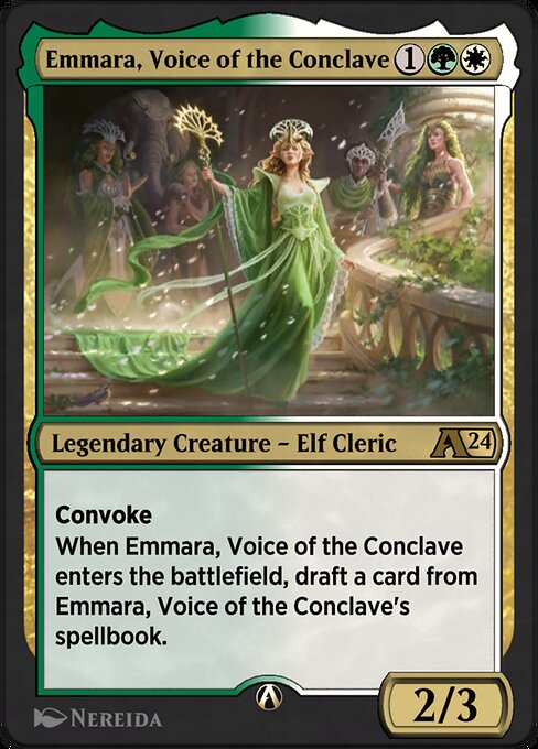 Emmara, Voice of the Conclave - Alchemy: Murders at Karlov Manor (#22) - Illustrated by Nereida - Magic: The Gathering Card