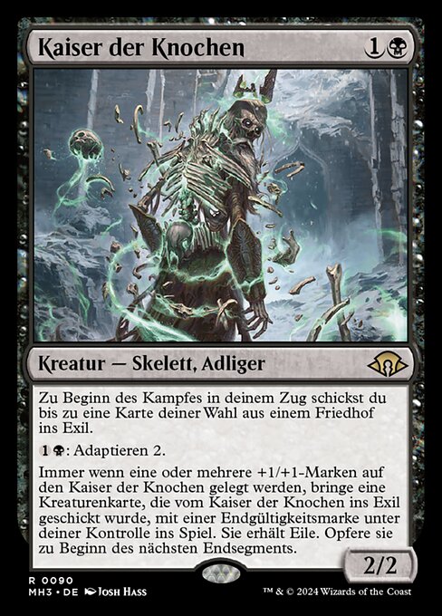 Kaiser der Knochen (Emperor of Bones) - Modern Horizons 3 (#90) - Illustrated by Josh Hass - Magic: The Gathering Card