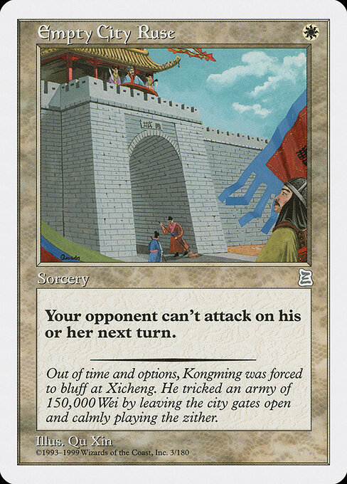 Empty City Ruse - Portal Three Kingdoms (#3) - Illustrated by Qu Xin - Magic: The Gathering Card