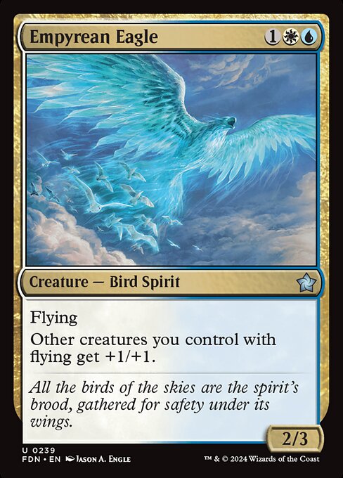 Empyrean Eagle - Foundations (#239) - Illustrated by Jason A. Engle - Magic: The Gathering Card