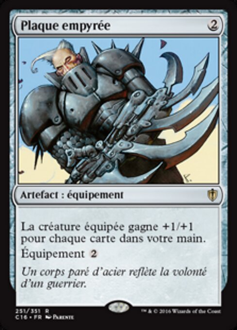 Plaque empyrée (Empyrial Plate) - Commander 2016 (#251) - Illustrated by Paolo Parente - Magic: The Gathering Card