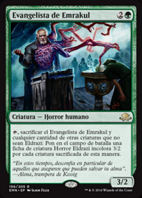 Evangelista de Emrakul (Emrakul's Evangel) - Eldritch Moon (#156) - Illustrated by Jason Felix - Magic: The Gathering Card