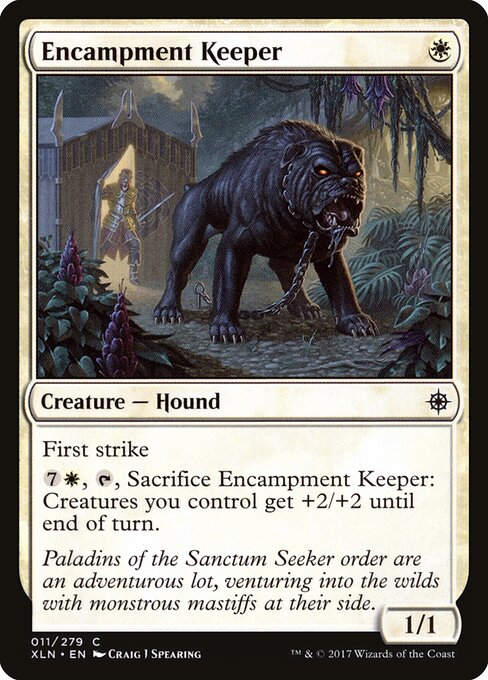 Guardián del campamento (Encampment Keeper) - Ixalan (#11) - Illustrated by Craig J Spearing - Magic: The Gathering Card