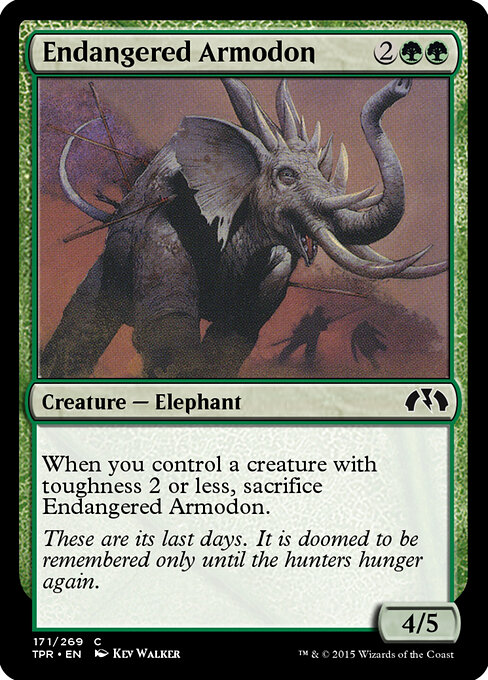 Endangered Armodon - Tempest Remastered Magic card