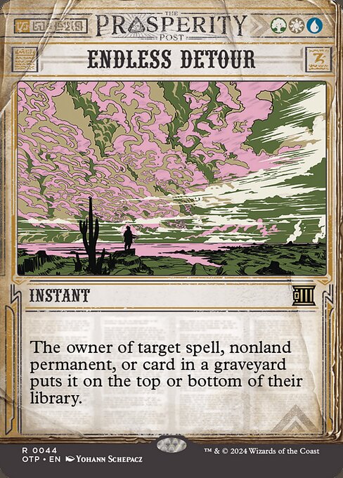 无尽迂回 (Endless Detour) - Breaking News (#44) - Illustrated by Yohann Schepacz - Magic: The Gathering Card