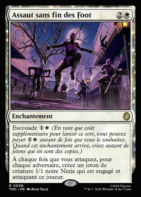 フット団の猛攻 (Endless Foot Assault) - Teenage Mutant Ninja Turtles Eternal (#8) - Illustrated by Ryan Valle - Magic: The Gathering Card
