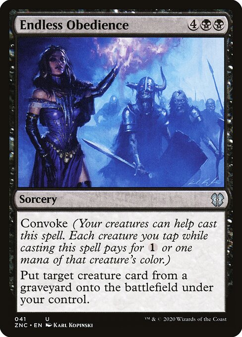 Endless Obedience - Zendikar Rising Commander Magic card