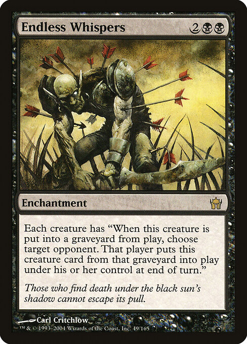 Sussurri Infiniti (Endless Whispers) - Fifth Dawn (#49) - Illustrated by Carl Critchlow - Magic: The Gathering Card