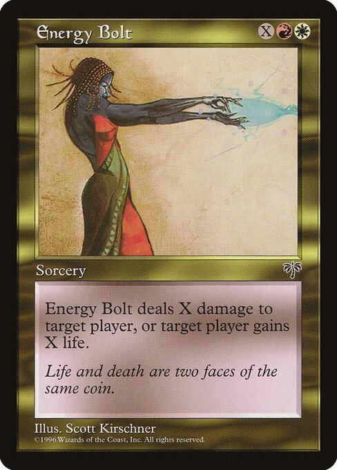 Energy Bolt - Mirage (#263) - Illustrated by Scott Kirschner - Magic: The Gathering Card