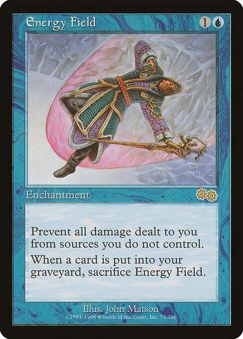 Energy Field - Urza's Saga (#73) - Illustrated by John Matson - Magic: The Gathering Card