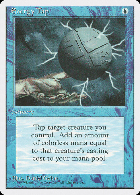 Energy Tap - Fourth Edition (#69) - Illustrated by Daniel Gelon - Magic: The Gathering Card