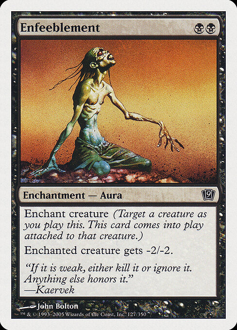 Enfeeblement - Ninth Edition Magic card