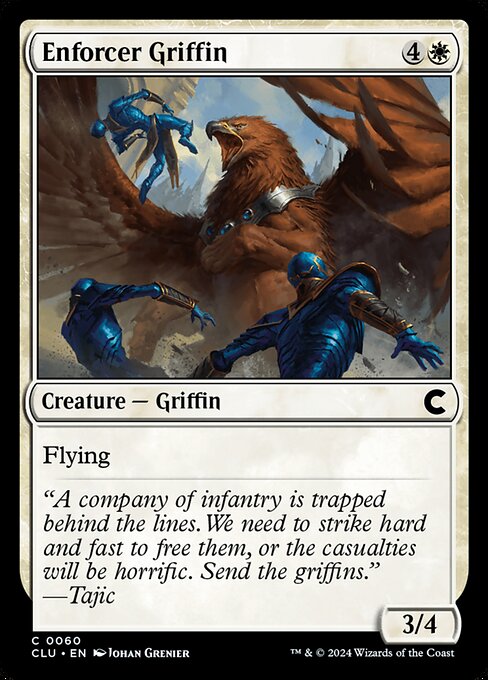 Enforcer Griffin - Ravnica: Clue Edition Magic card