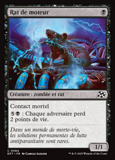 Rat de moteur (Engine Rat) - Aetherdrift (#84) - Illustrated by Camille Alquier - Magic: The Gathering Card