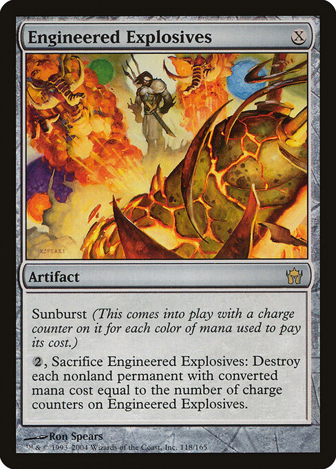Explosivos diseñados (Engineered Explosives) - Fifth Dawn (#118) - Illustrated by Ron Spears - Magic: The Gathering Card