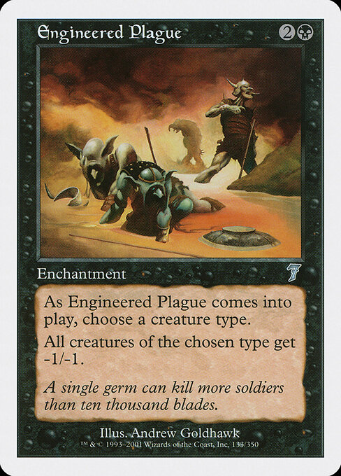 Engineered Plague - Seventh Edition Magic card