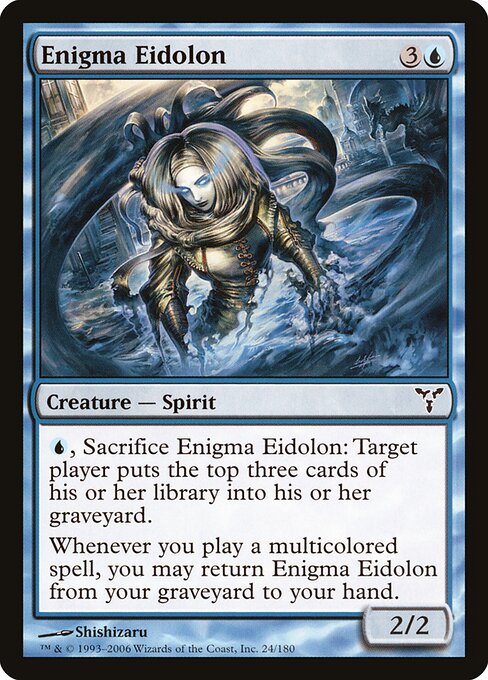 謎の幻霊 (Enigma Eidolon) - Dissension (#24) - Illustrated by Shishizaru - Magic: The Gathering Card