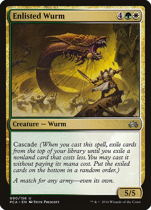 Enlisted Wurm - Planechase Anthology Magic card