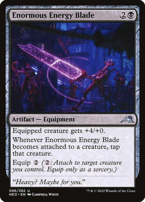 Enormous Energy Blade - Kamigawa: Neon Dynasty Magic card