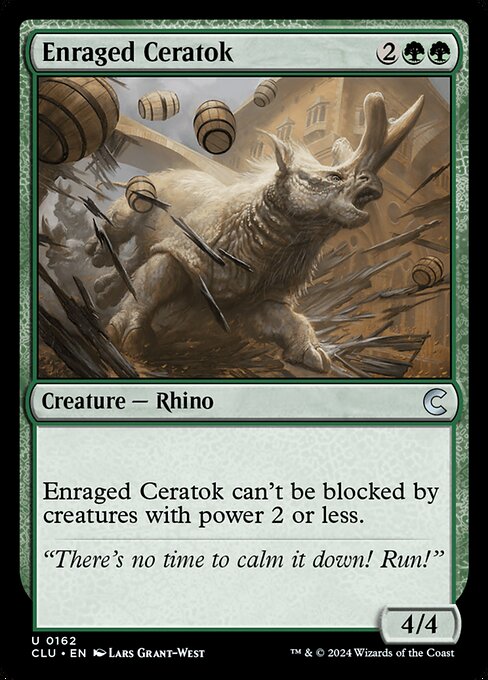 Enraged Ceratok - Ravnica: Clue Edition Magic card