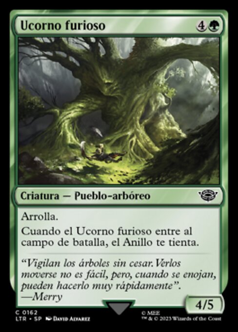 Huorn Furioso (Enraged Huorn) - The Lord of the Rings: Tales of Middle-earth (#162) - Illustrated by David Álvarez - Magic: The Gathering Card