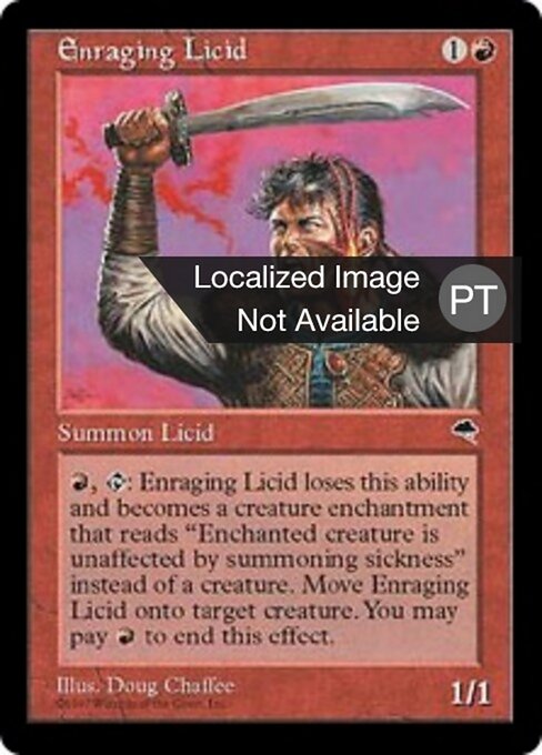 Lícide Enfurecedor (Enraging Licid) - Tempest (#171) - Illustrated by Doug Chaffee - Magic: The Gathering Card