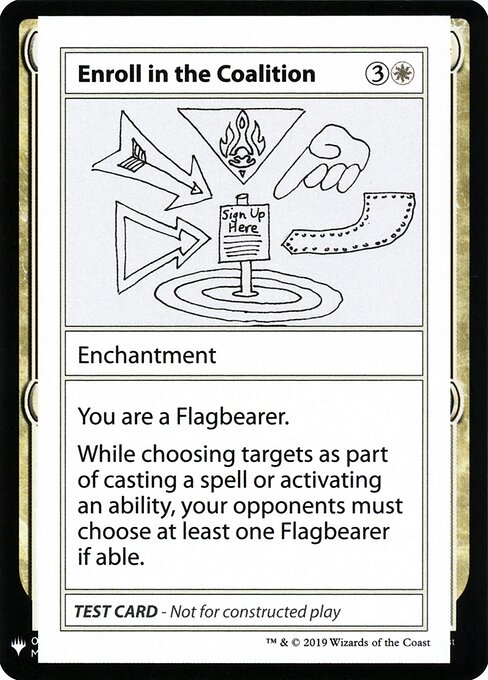 Enroll in the Coalition - Mystery Booster Playtest Cards 2019 (#4) - Illustrated by Chris Mooney - Magic: The Gathering Card