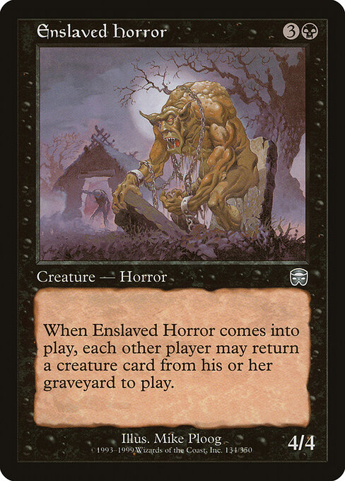 Enslaved Horror - Mercadian Masques Magic card