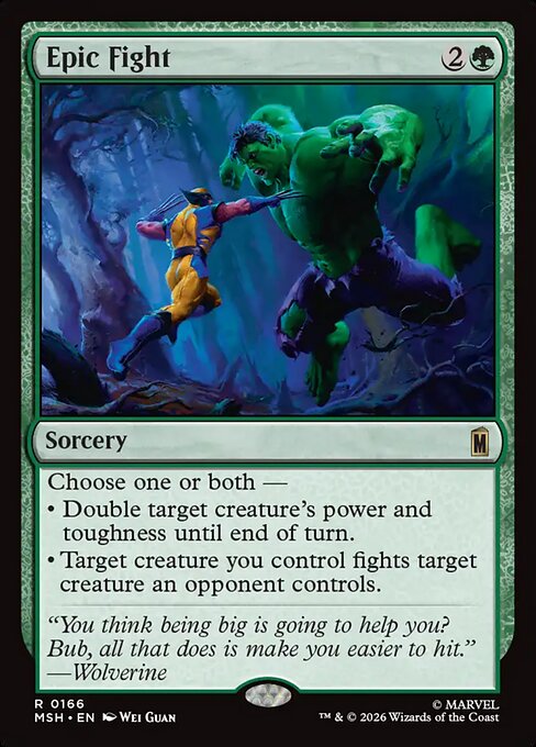 Epic Fight - Marvel Super Heroes Magic card
