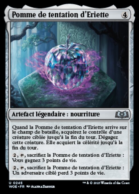 Pomme de tentation d'Eriette (Eriette's Tempting Apple) - Wilds of Eldraine (#245) - Illustrated by Alayna Danner - Magic: The Gathering Card