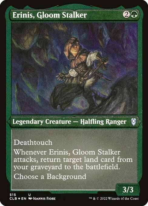 Erinis, Gloom Stalker - Commander Legends: Battle for Baldur's Gate (#515) - Illustrated by Ioannis Fiore - Magic: The Gathering Card