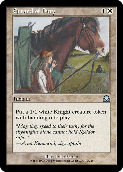 Errand of Duty - Masters Edition II (#12) - Illustrated by Julie Baroh - Magic: The Gathering Card